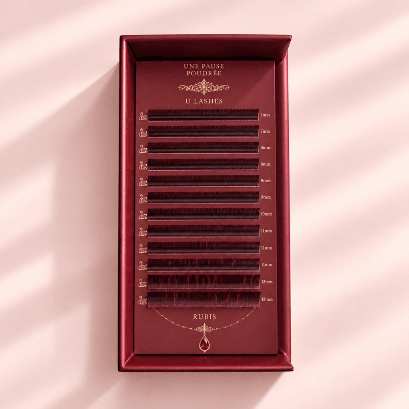 Cils en UU classique et U4D RUBIS en 0.07CC bordeaux |COLLECTION BAL DES CYGNES